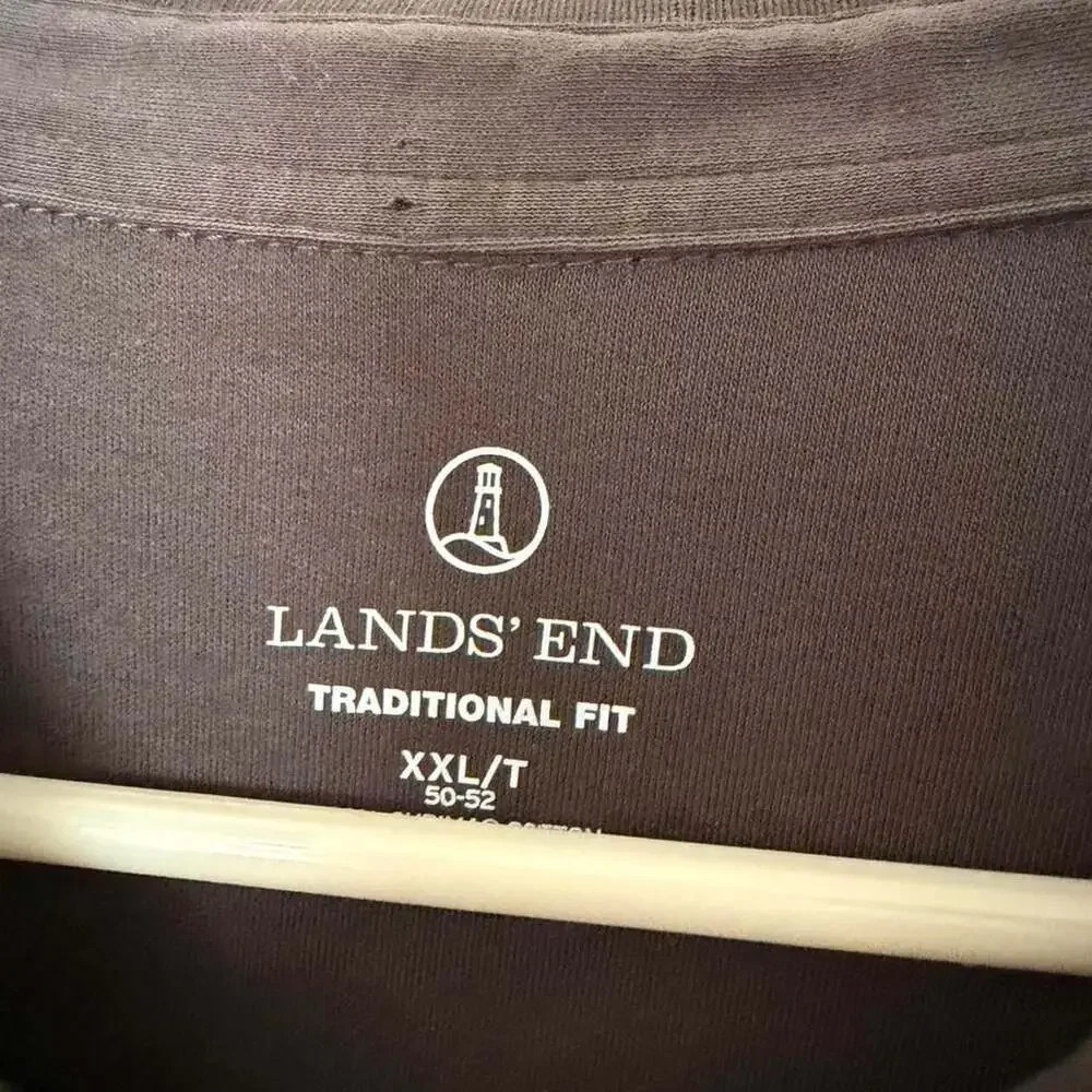 Lands' End Traditional Fit Long Sleeve Polo Shirt XXL/T - Picture 2 of 2
